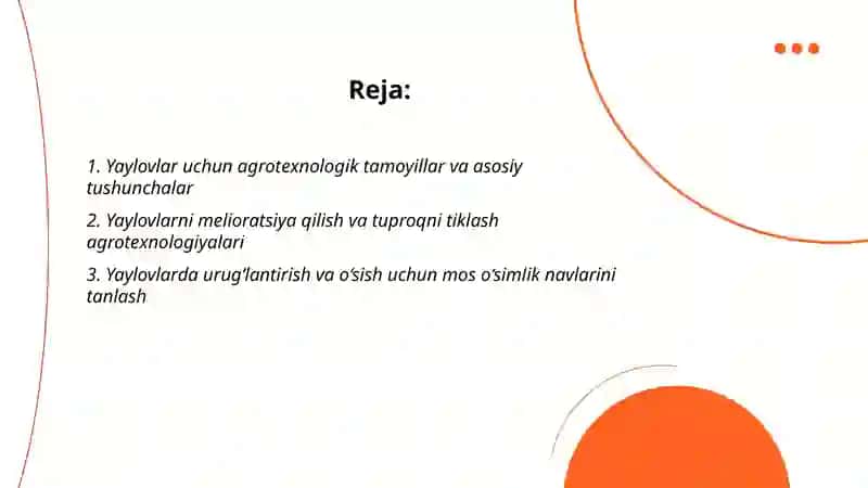 Yaylovlar uchun Agrotexnalogik va uning rivojlanish isbotlari 2