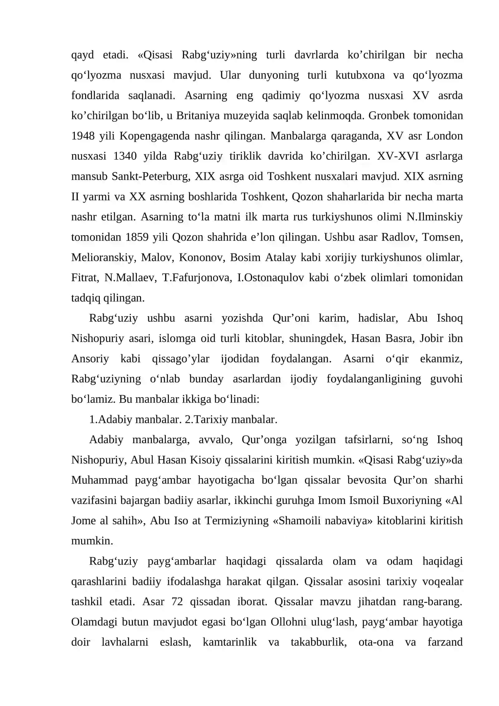 “Rabg‘uziy va uning “qisasi rabg‘uziy” asari” 2