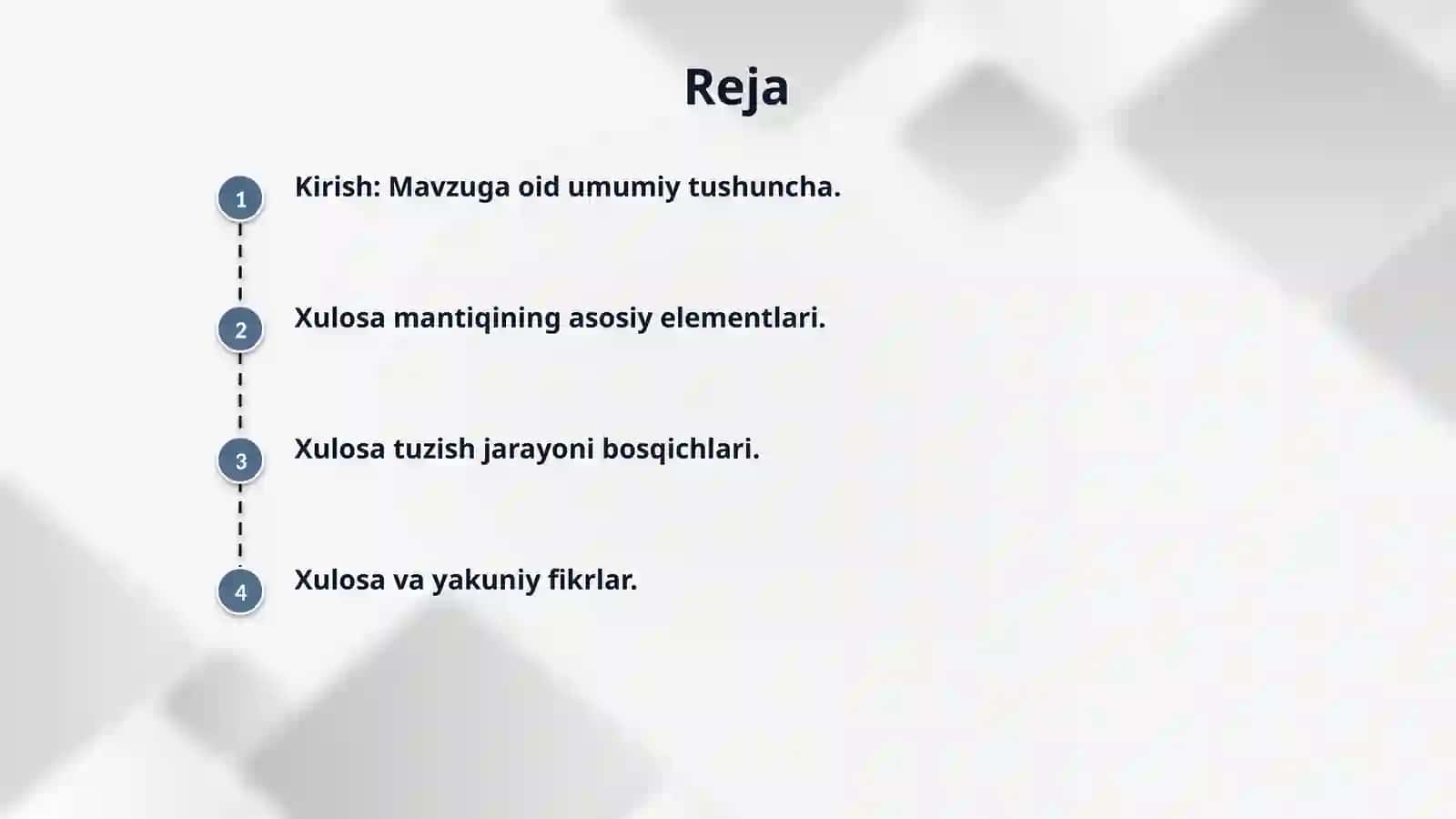 Xulosa chiqarishning umumiy mantiqiy tavsifi. 2