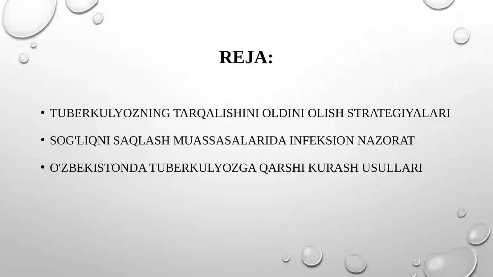 Tuberkulyozga qarshi muassasalar dair infeksion nazoratni olib borish 2