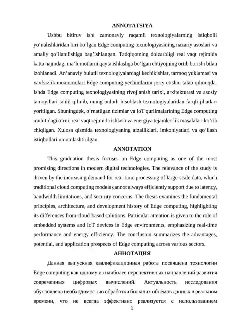 EDGE COMPUTING VA O‘RNATILGAN TIZIMLAR INTEGRATSIYASI 2