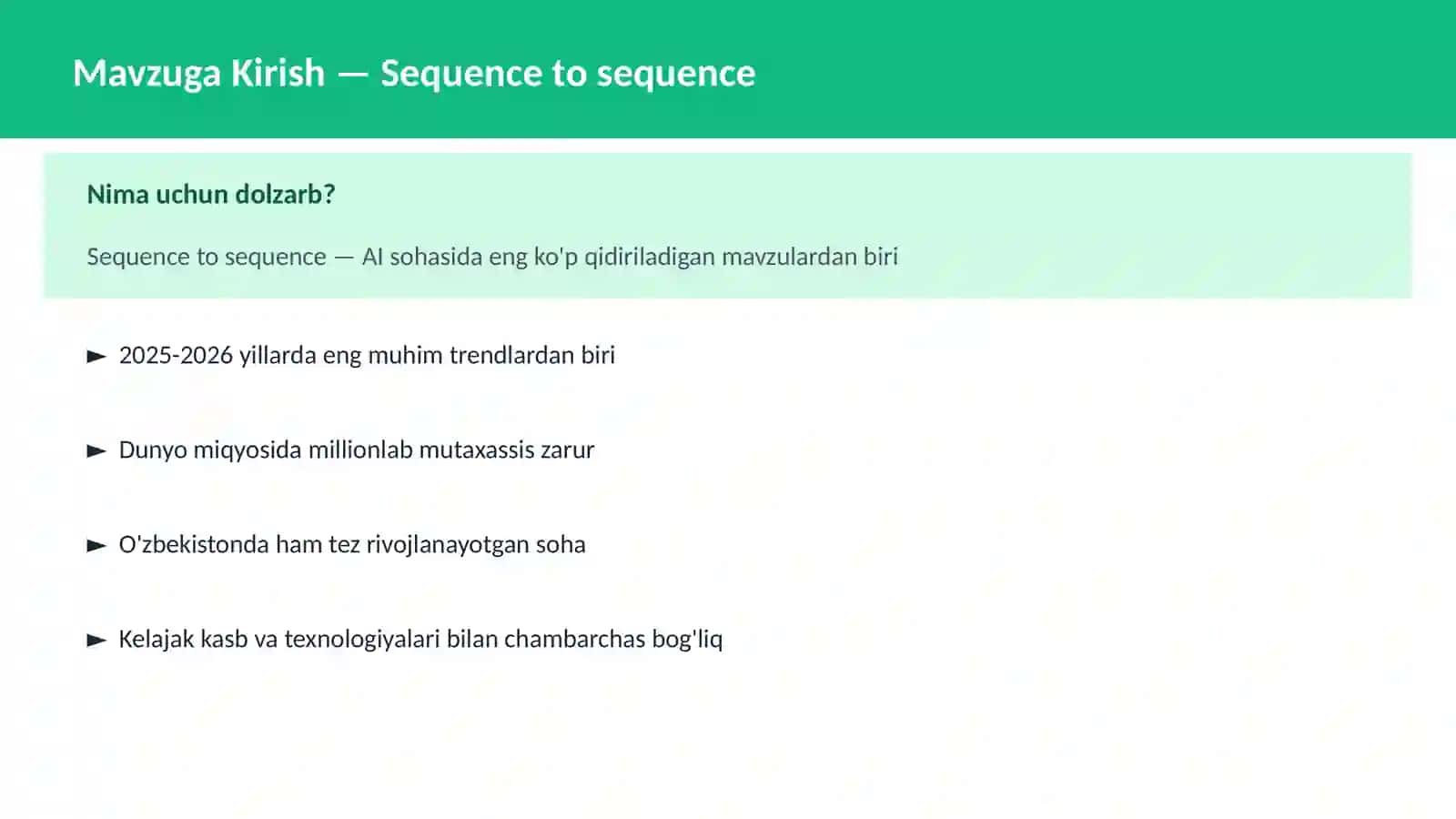 AI | DEEP LEARNING VA NEYRON TARMOQLAR 2