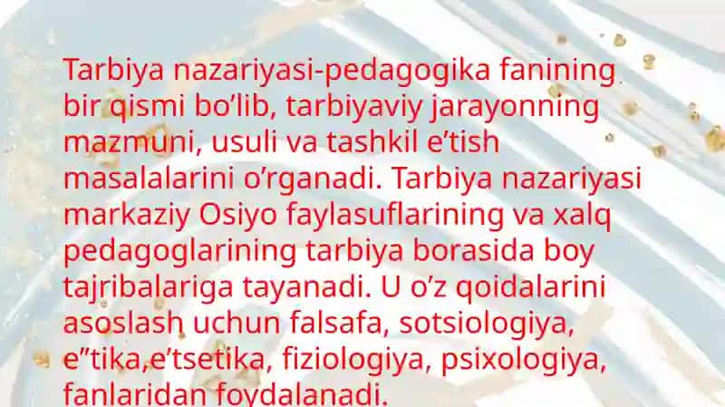 Tarbiya nazariyasi-pedagogika 2