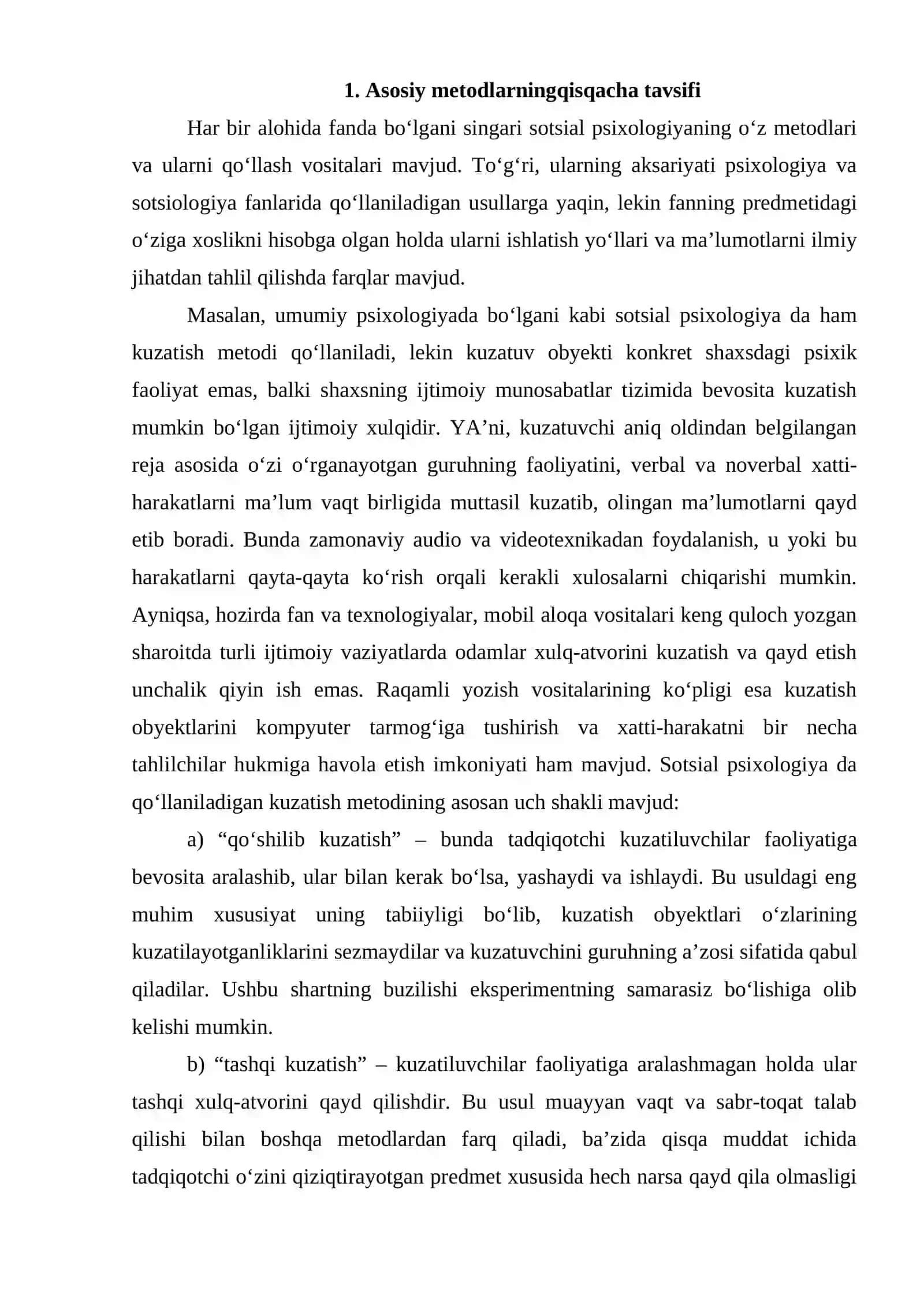 Sotsial psixologiyada tadqiqotlar metodologiyasi    tushunchasi.  Sotsial psixologiyaning asosiy metodlari 2