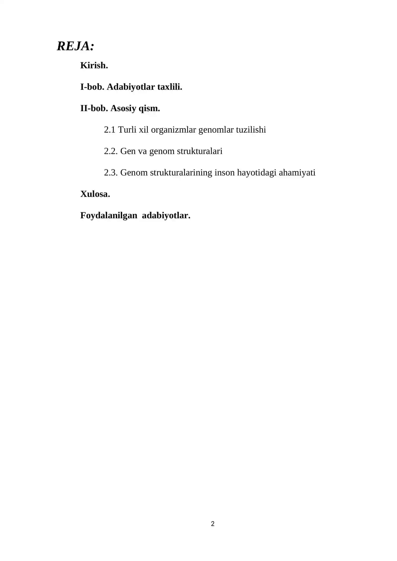 Genom strukturalar haqida tushuncha 2