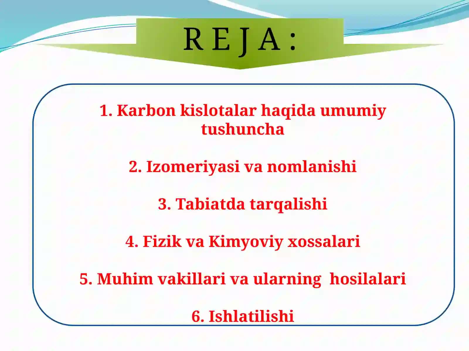 To’yingan monokarbon kislotalar va ularning hosilalari 2