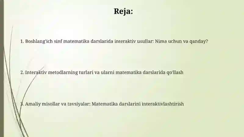 Boshlangʻich sinf matematika fanlarida interfaol metodlardan foydalanish 2