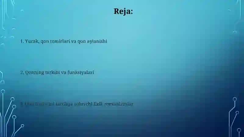 Yurak, qon tomirlari va qon aylanishi 2