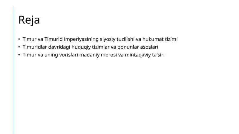 Timur va Timurid imperiyasi 2