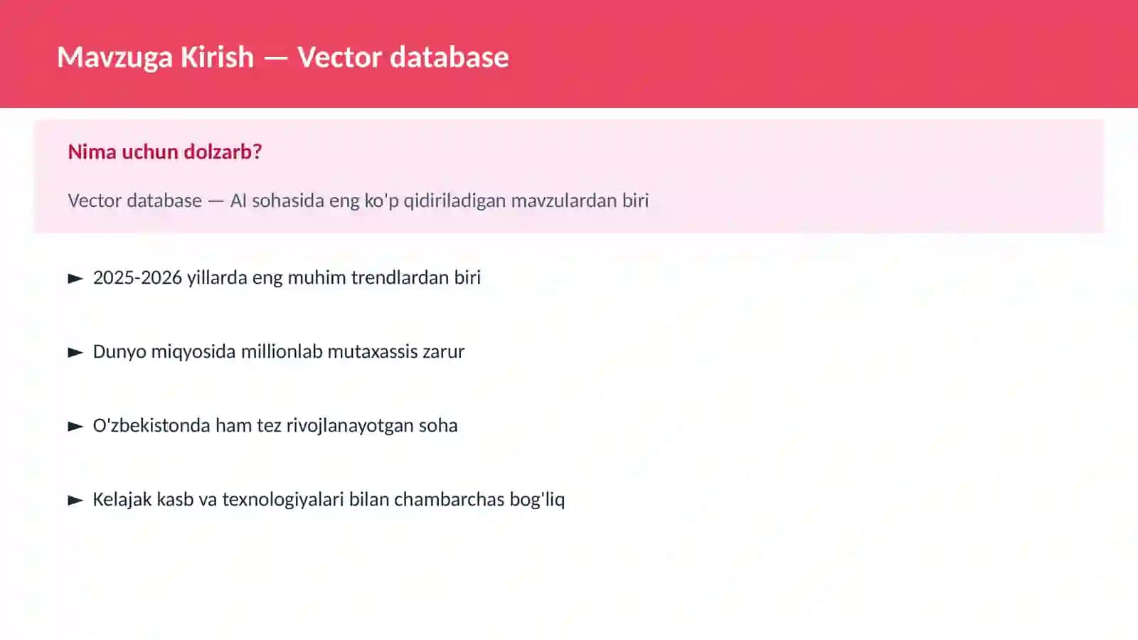 Vector database 2