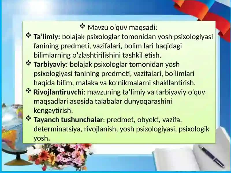 Yosh Psixologiya Fanining Tadqiqot Soxasi va Muammolari 2