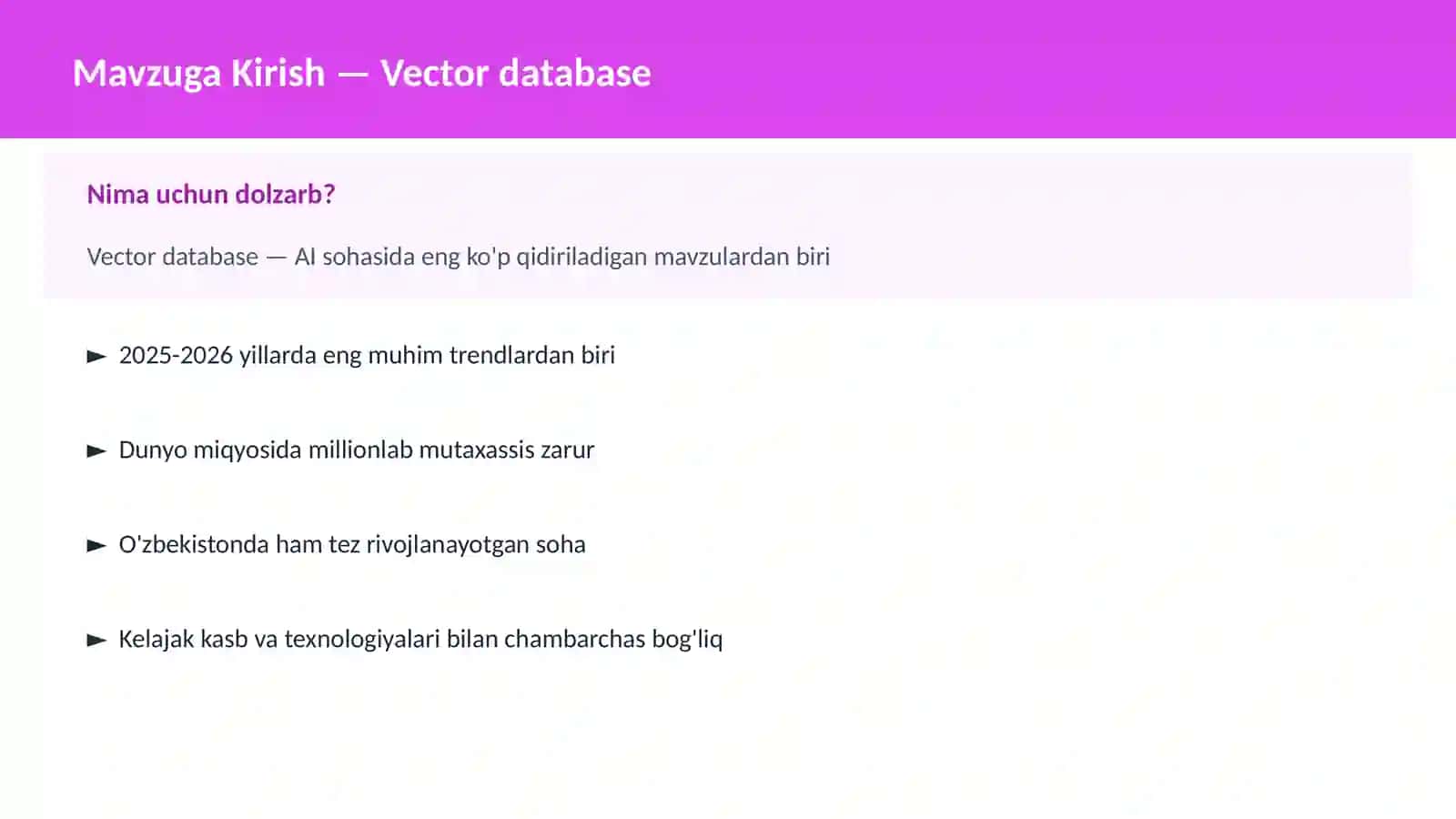 Vector database 2