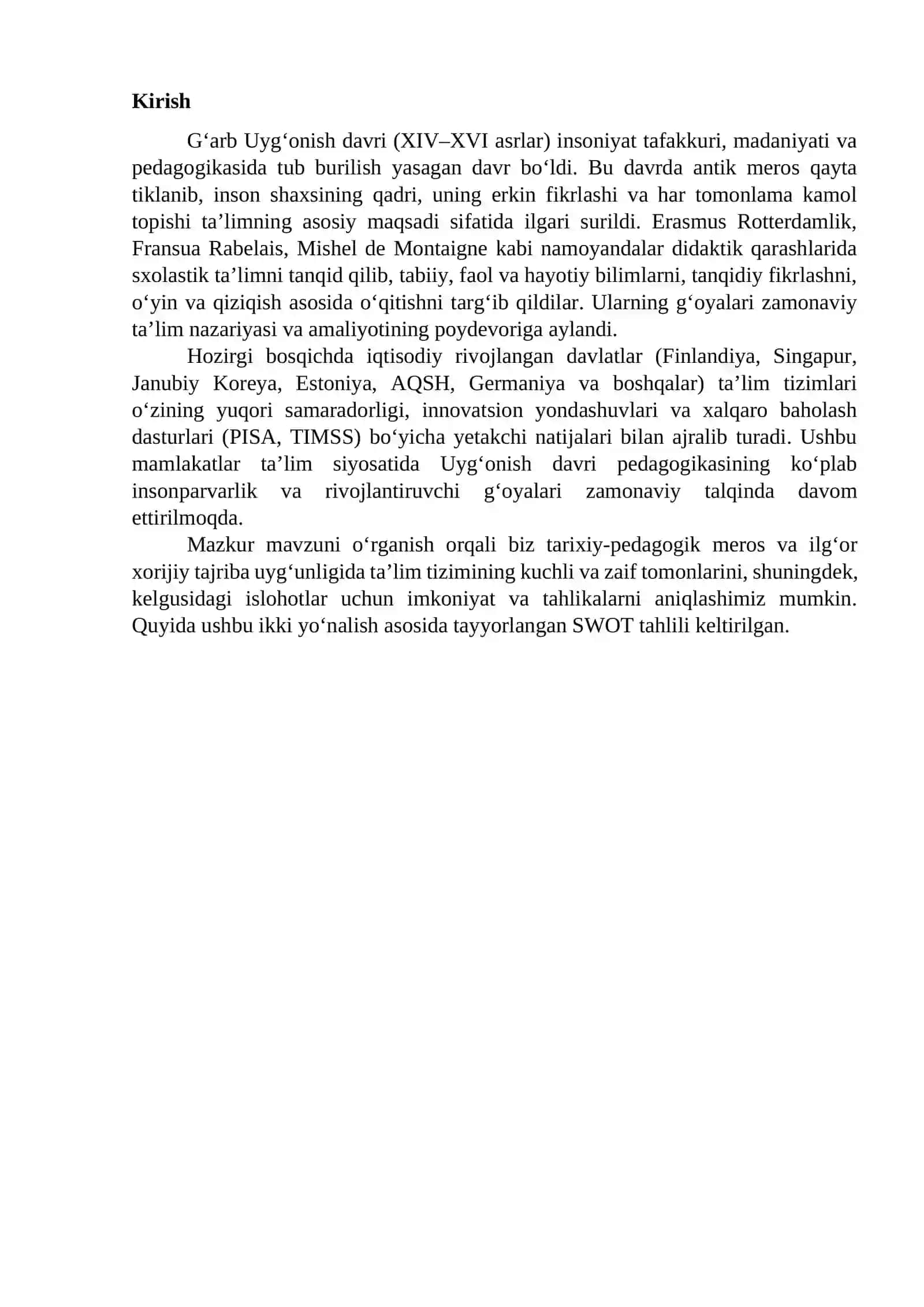 Garb Uyg'onish davri pedagogikasi namoyondalarining didaktik g'oyalari.docx 2