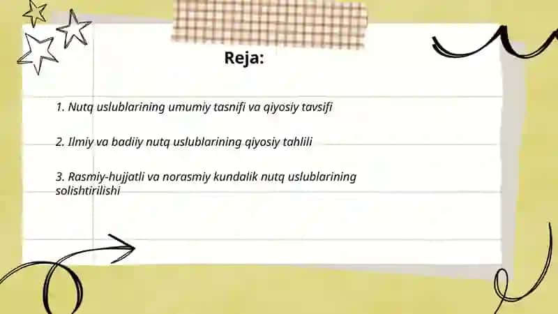 Nutq uslublarining qiyosiy tavsifi 2
