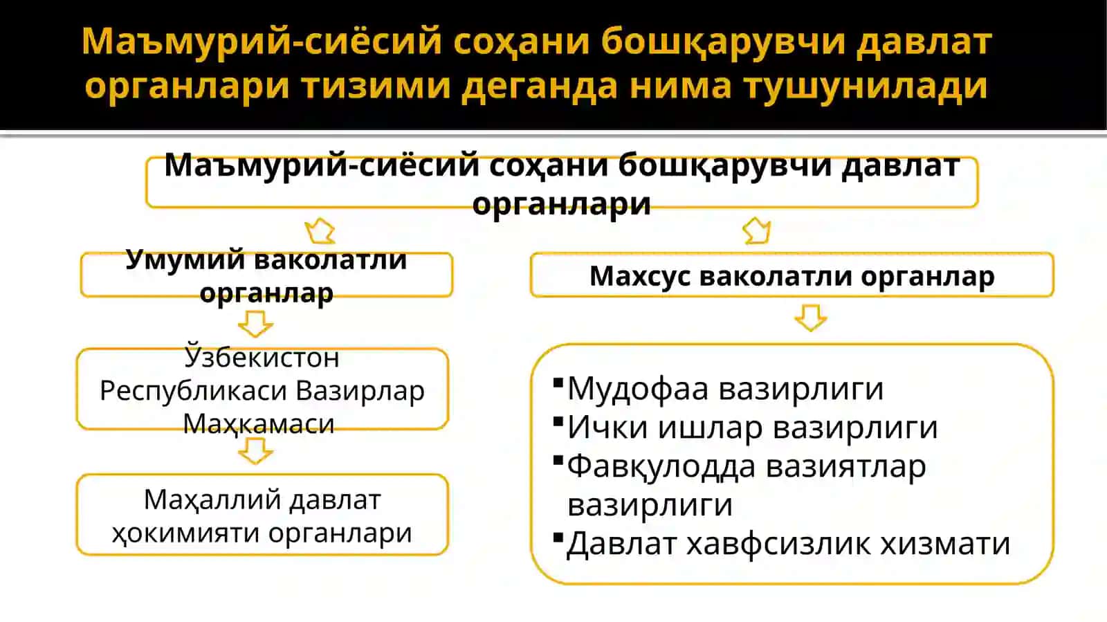 МАЪМУРИЙ-СИЁСИЙ СОҲАЛАРНИ МАЪМУРИЙ-ҲУҚУҚИЙ ТАРТИБГА СОЛИШ 2