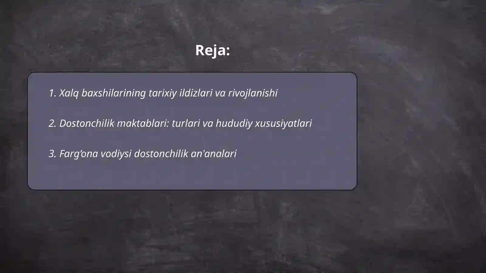 Xalq baxshilari. Dostonchilik maktablari va ularning an‘analari 2