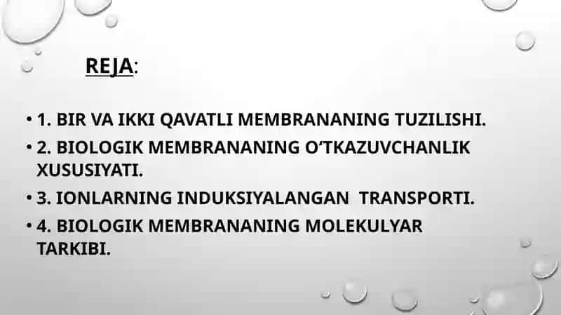 Bir va ikki qavatli sun’iy membranalar, ionlarning induktsiyalangan transporti 2