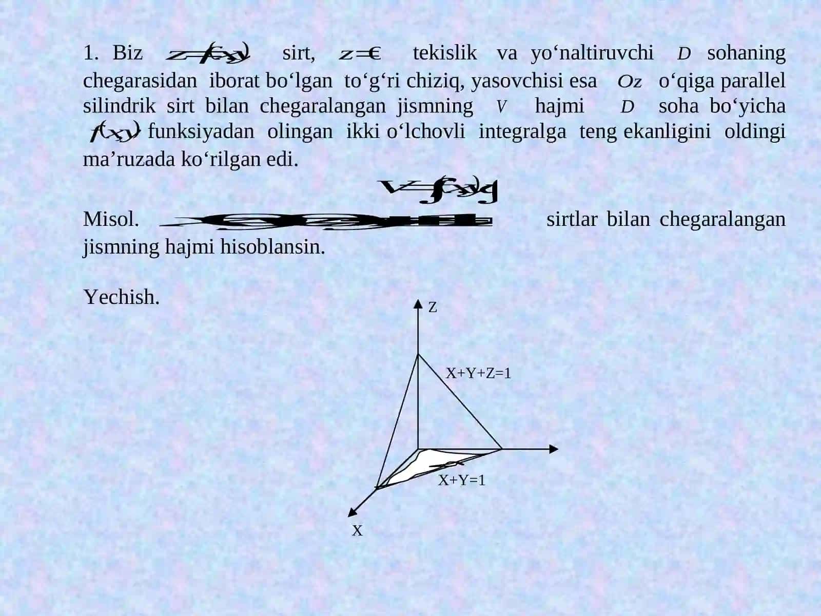 Ikkiо‘lchovli integralning geometriya va fizika masalalari gatatbiqi 2