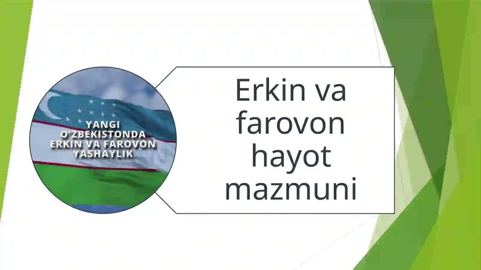 Kirish: Erkin va farag‘on hayot tushunchasi 2