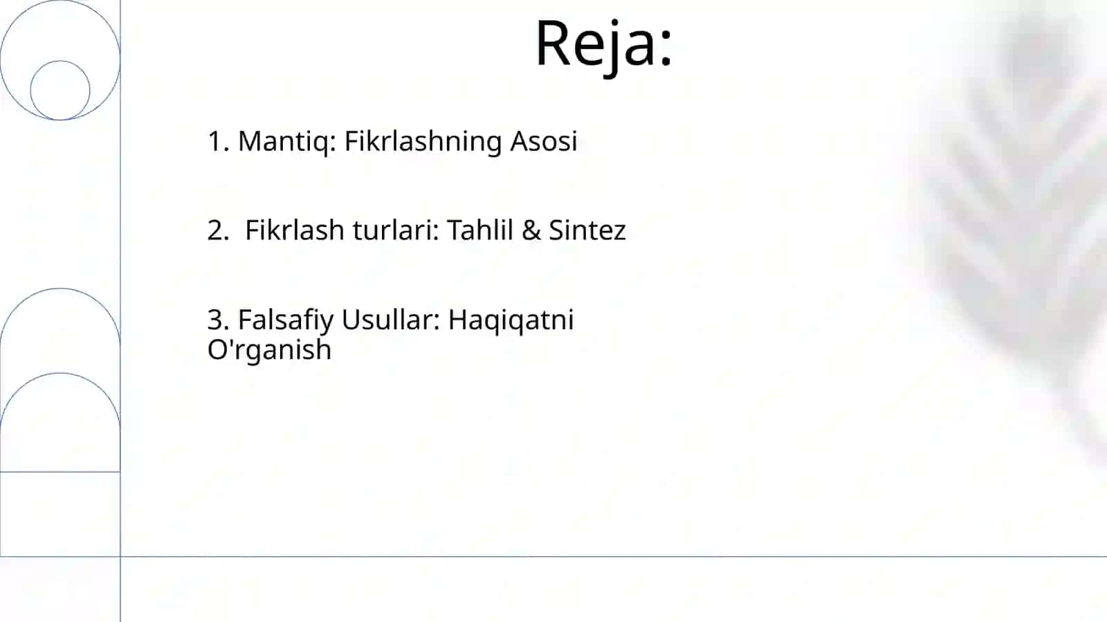 Mantiq.(Logika) Tafakkur shakllari. Falsafa metodlari qonunlari va kategoriyalari 2