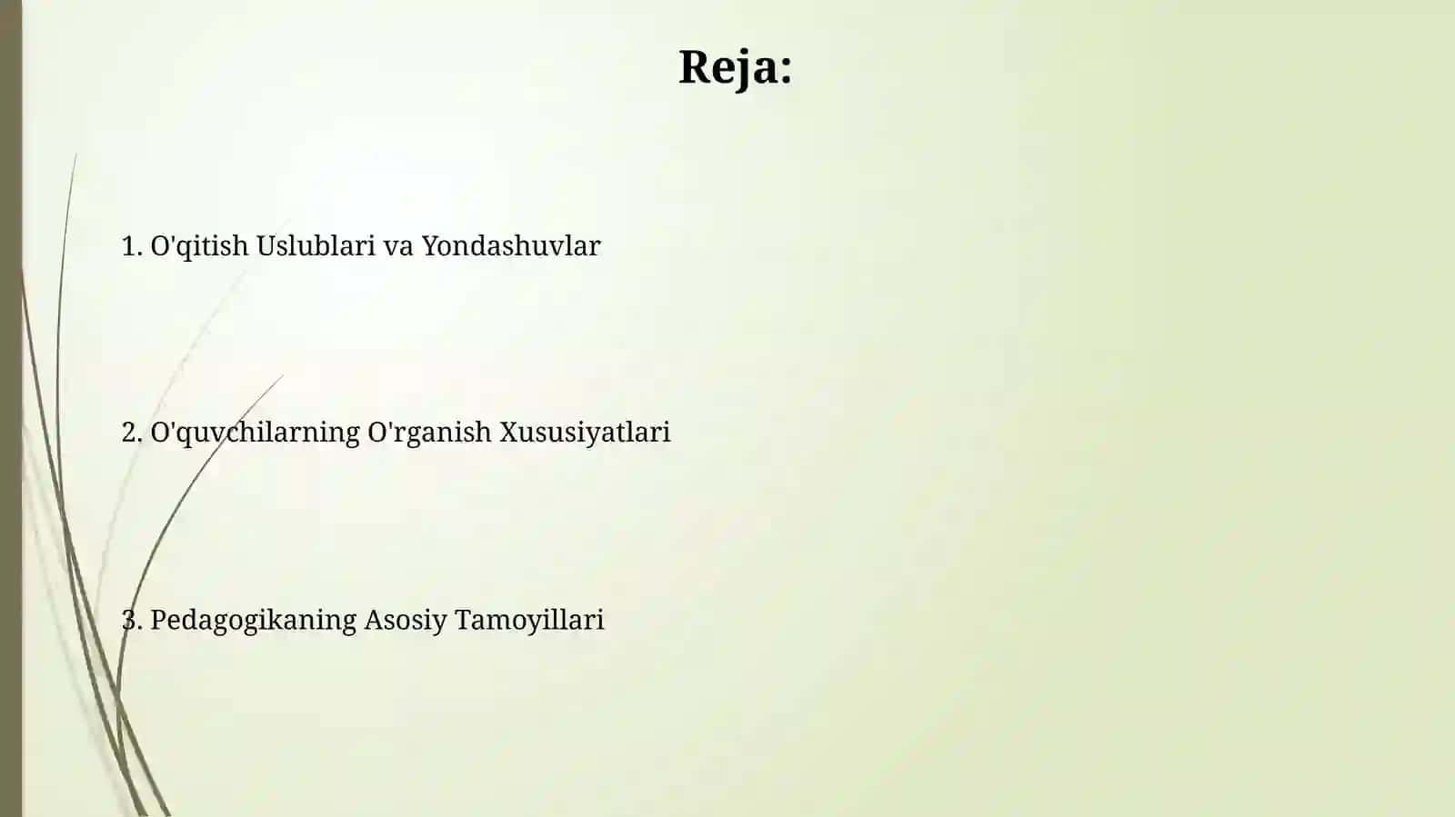 PEDAGOGIKANING TAMOYILLARI 2