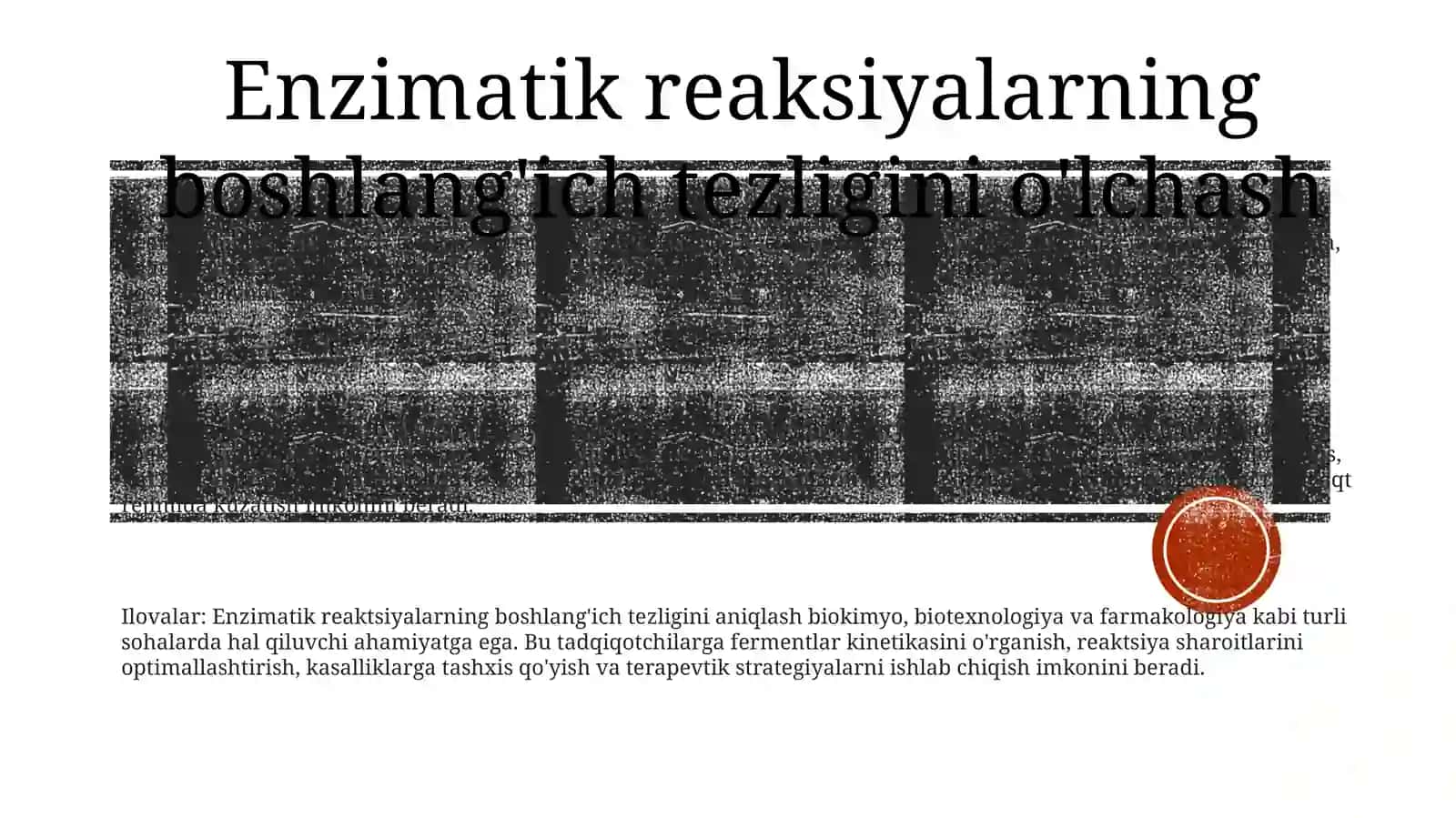 Fermentli Reaksiyalarning Boshlang'Ich Tezligi Va UniAniqlashUsullari 2