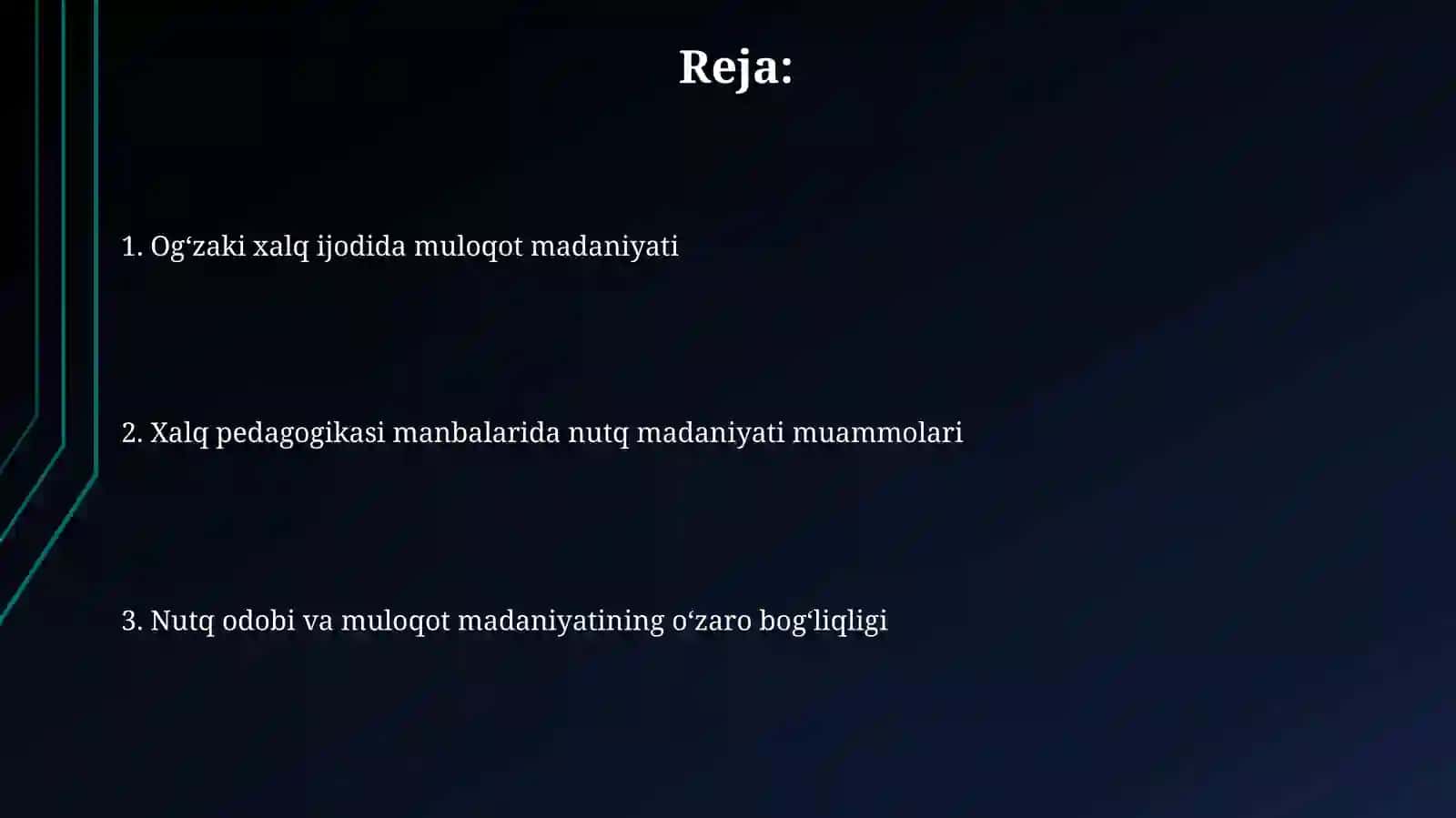 Xalq pedagogikasi manbalarida soʻzlashish odobi va muomila madaniyati masalalari 2