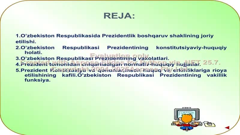 Prezidentlik institutining joriy etilishi O‘zbekiston Respublikasida 2