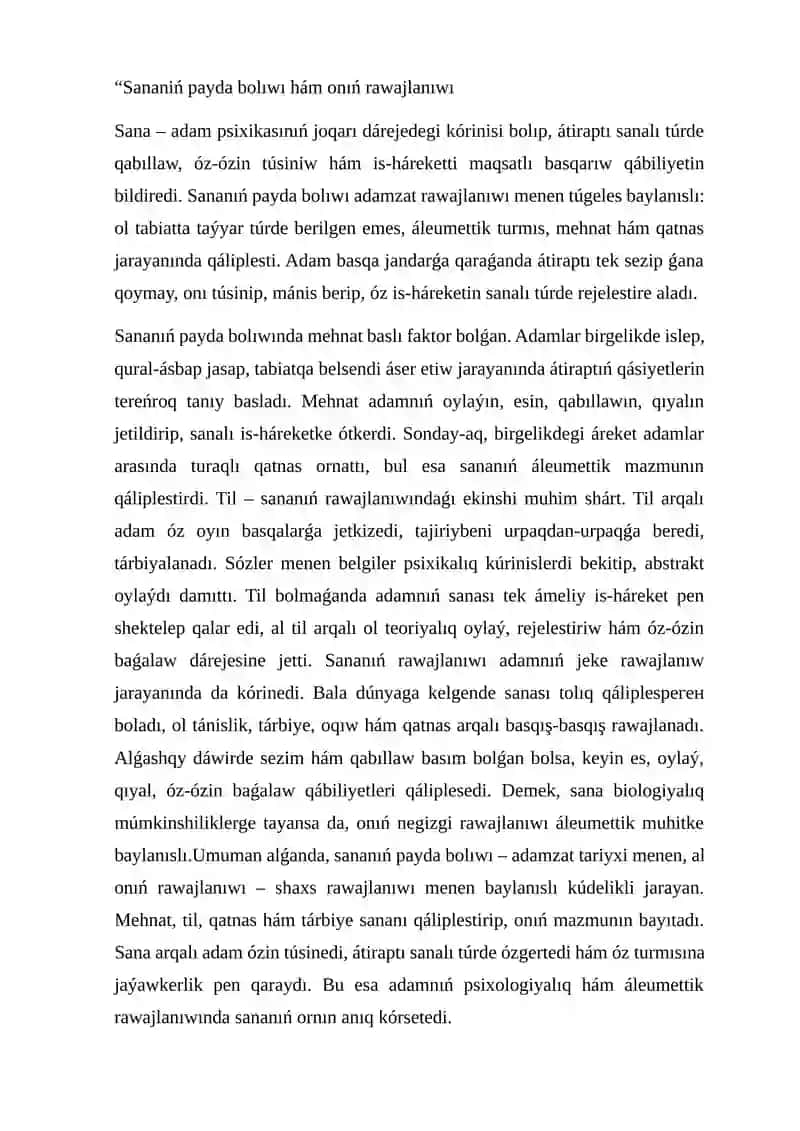 Ulıwma psixologiyańıń predmeti hám waʼziypaları 2