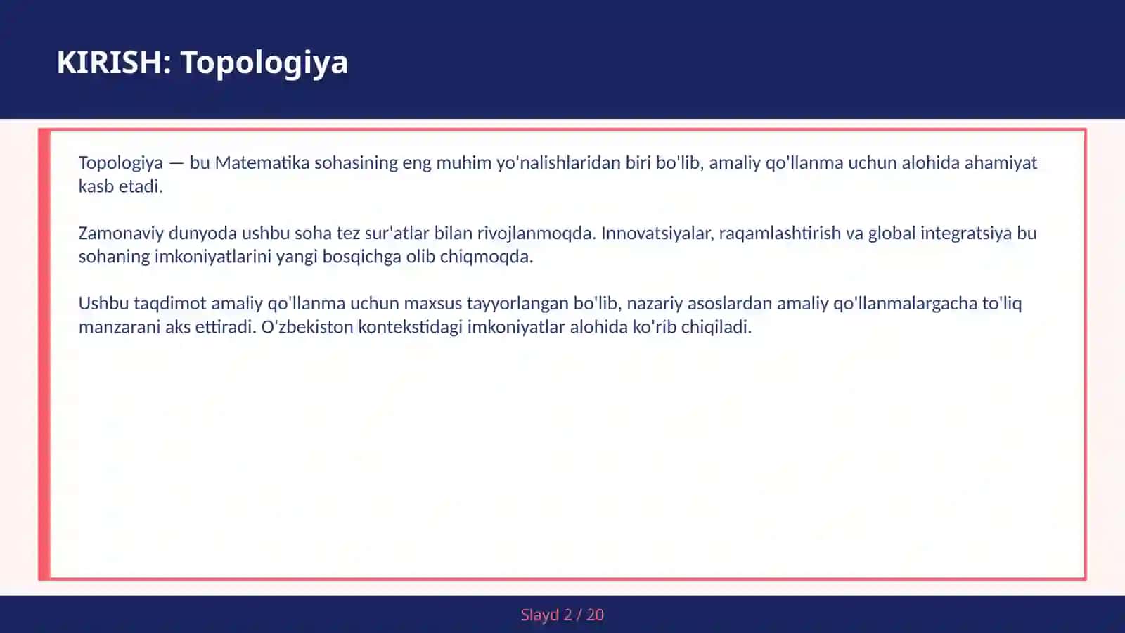 Topologiya 2