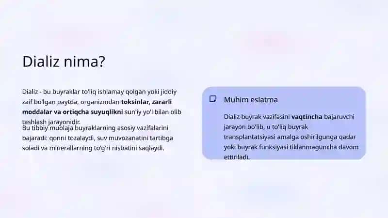 Dializ Turlari va Ko'rsatmalar: Zamonaviy Yondashuvlar 2