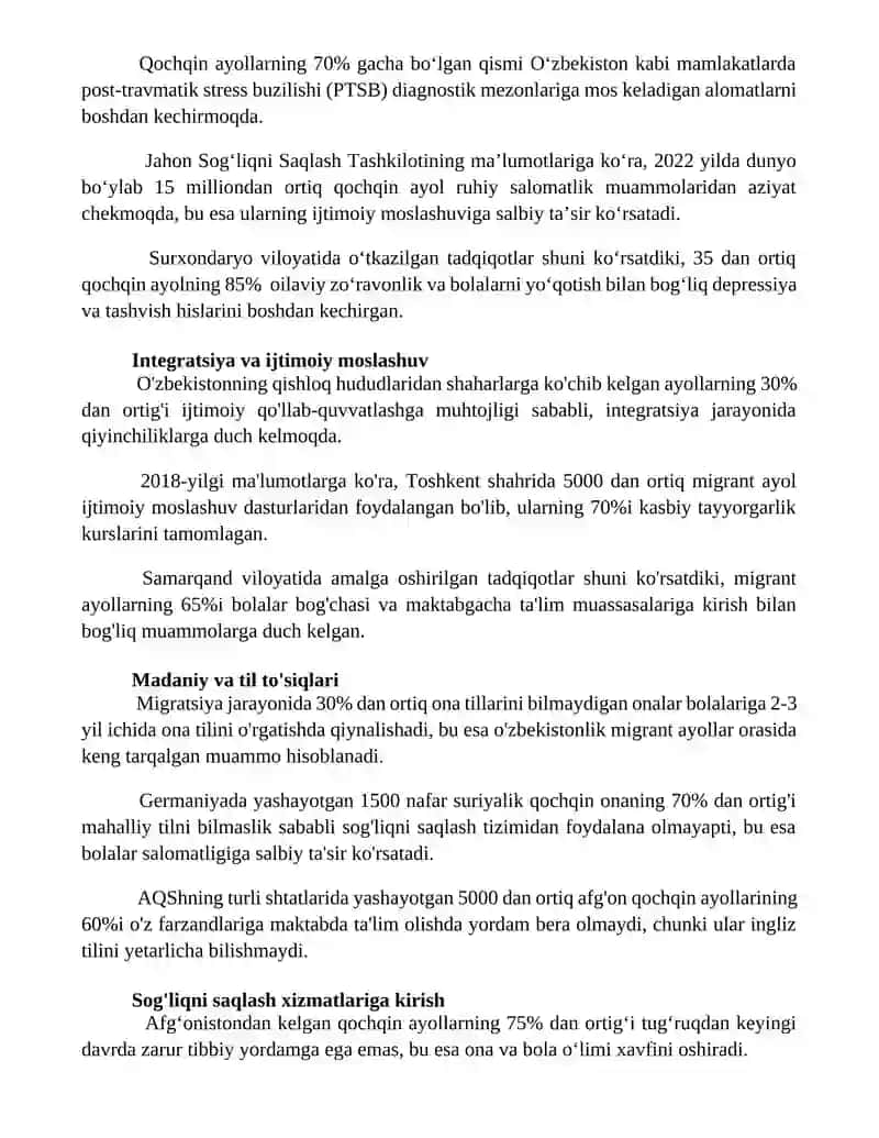 Migratsiya va qochoqlar Mommosi 2