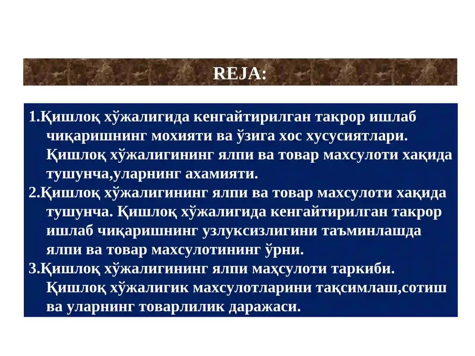 Qishloq xo’jaligi yalpi va tovar mahsulotlari 2