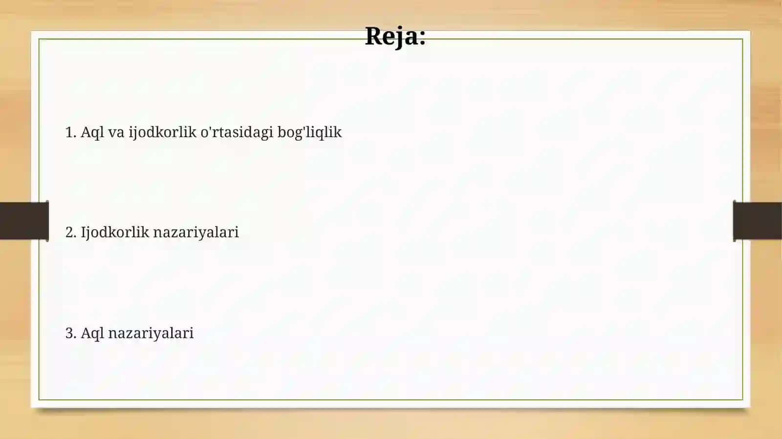 Intelekt va kreativlik nazariyalari 2