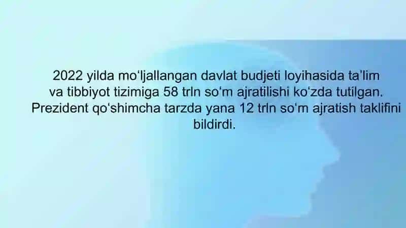 Tibbiyot sohasidagi islohatlar 2