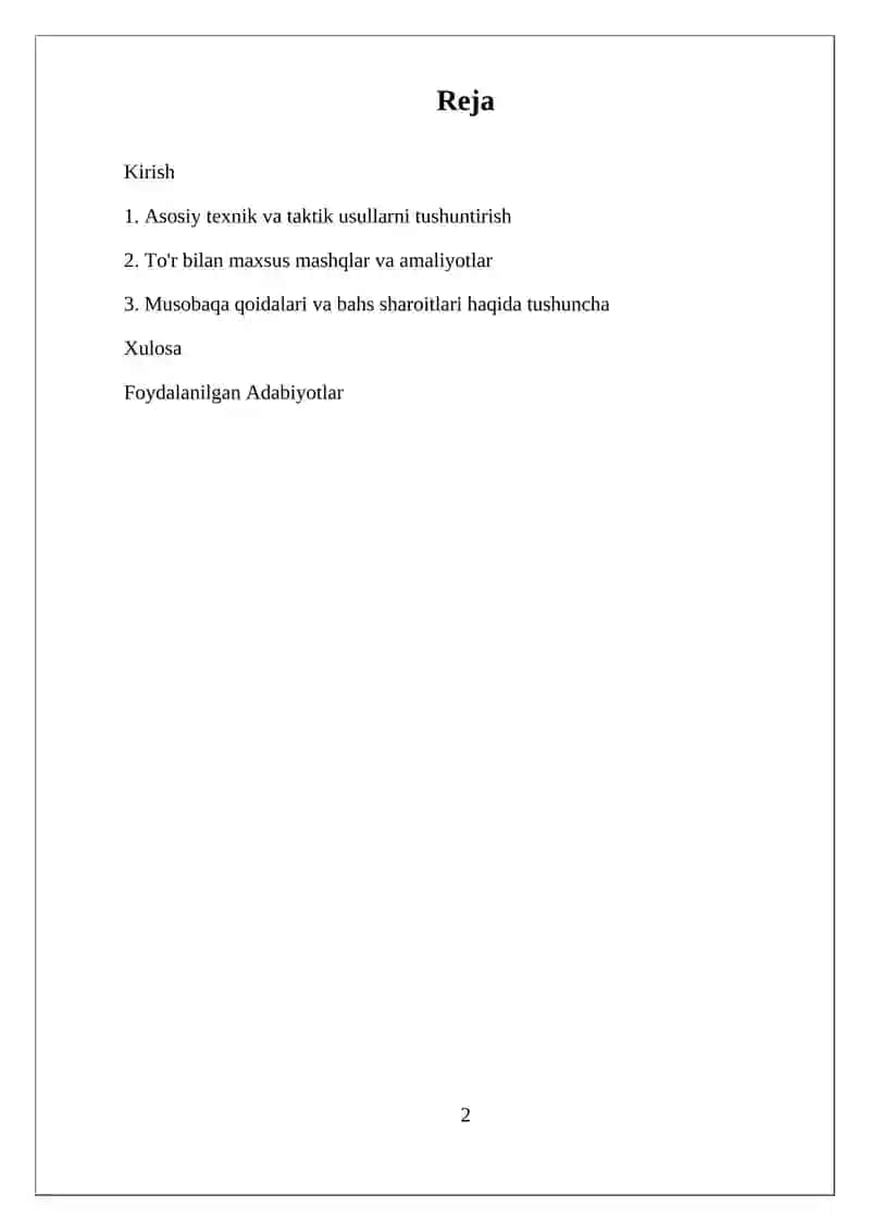 BADMINTON O'YIN TEXNIKASI VA TAKTIKASI 2