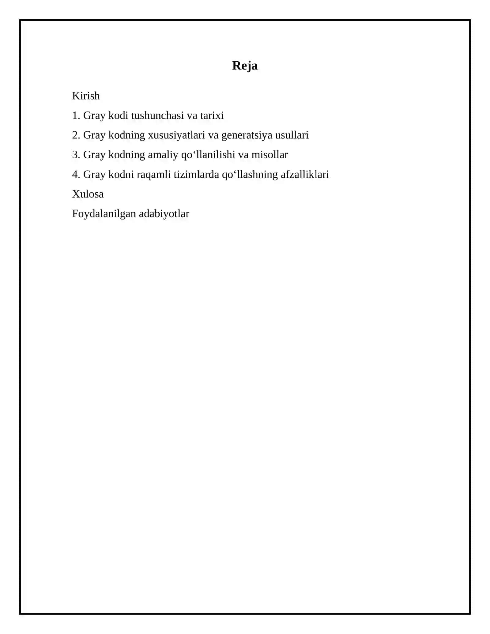 Gray code 2