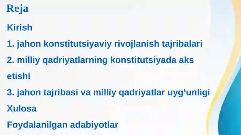 O‘zbekiston Respublikasi Konstitutsiyasi 2