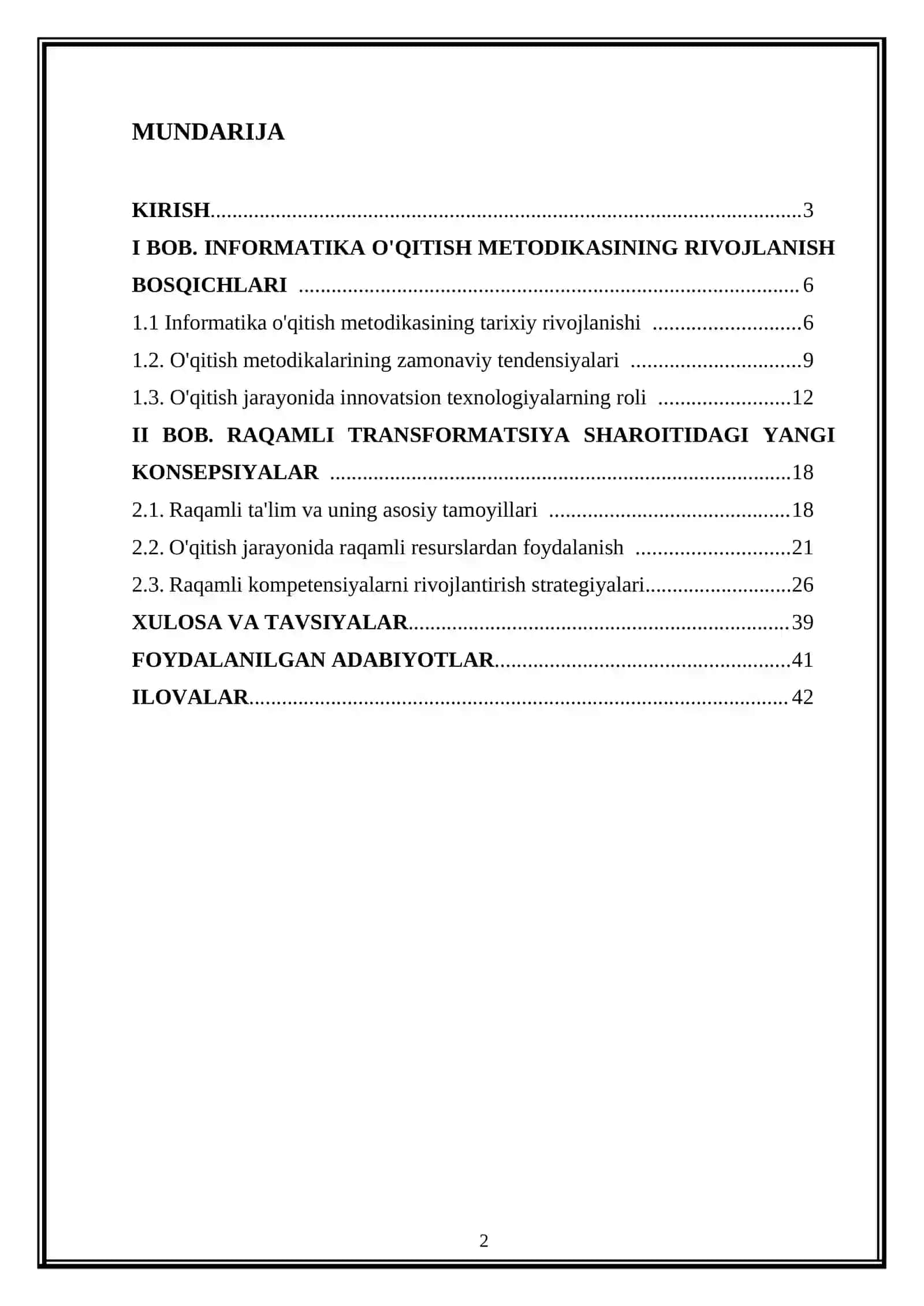 BOB. INFORMATIKA O'QITISH METODIKASINING RIVOJLANISH BOSQICHLARI 2