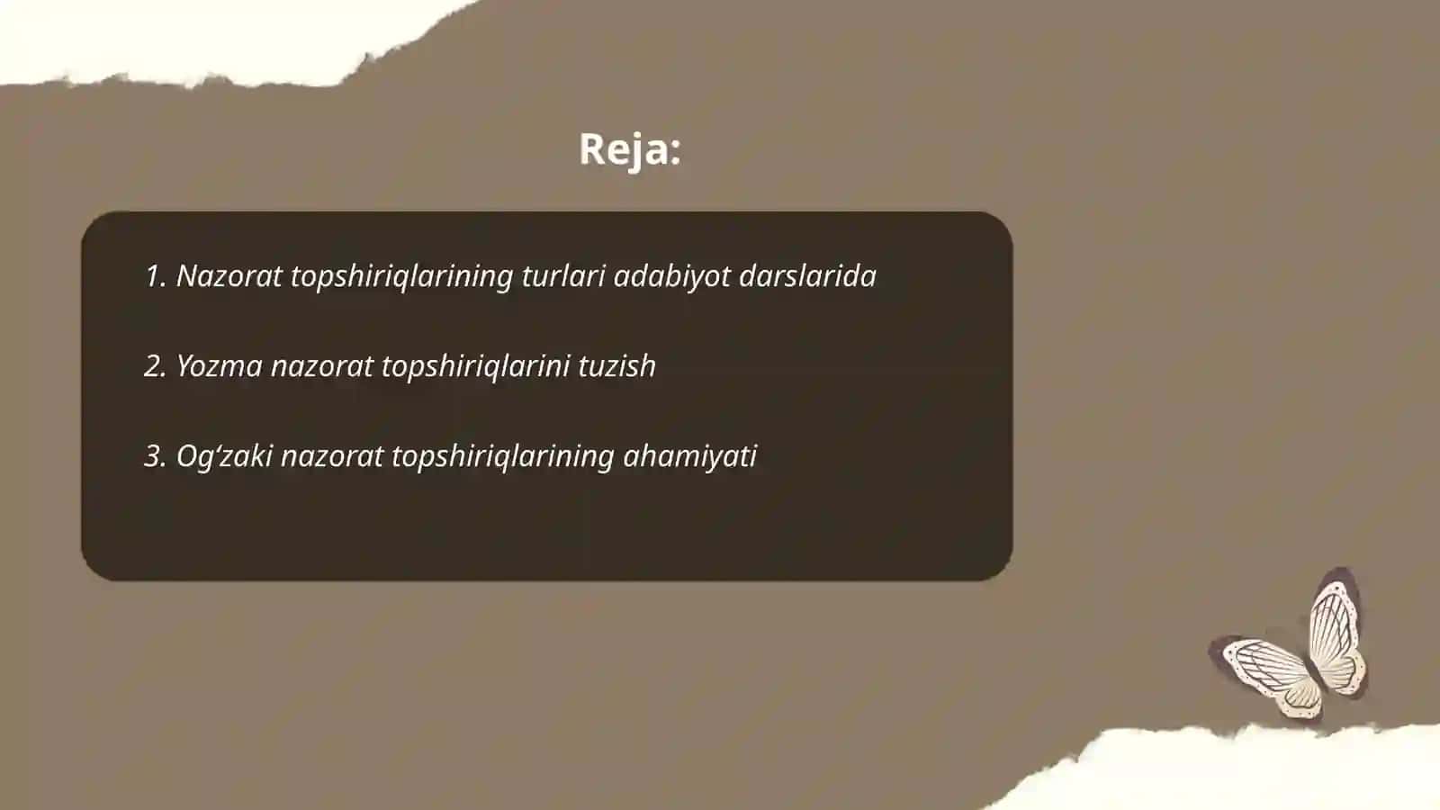 Nazorat Topshiriqlari 2