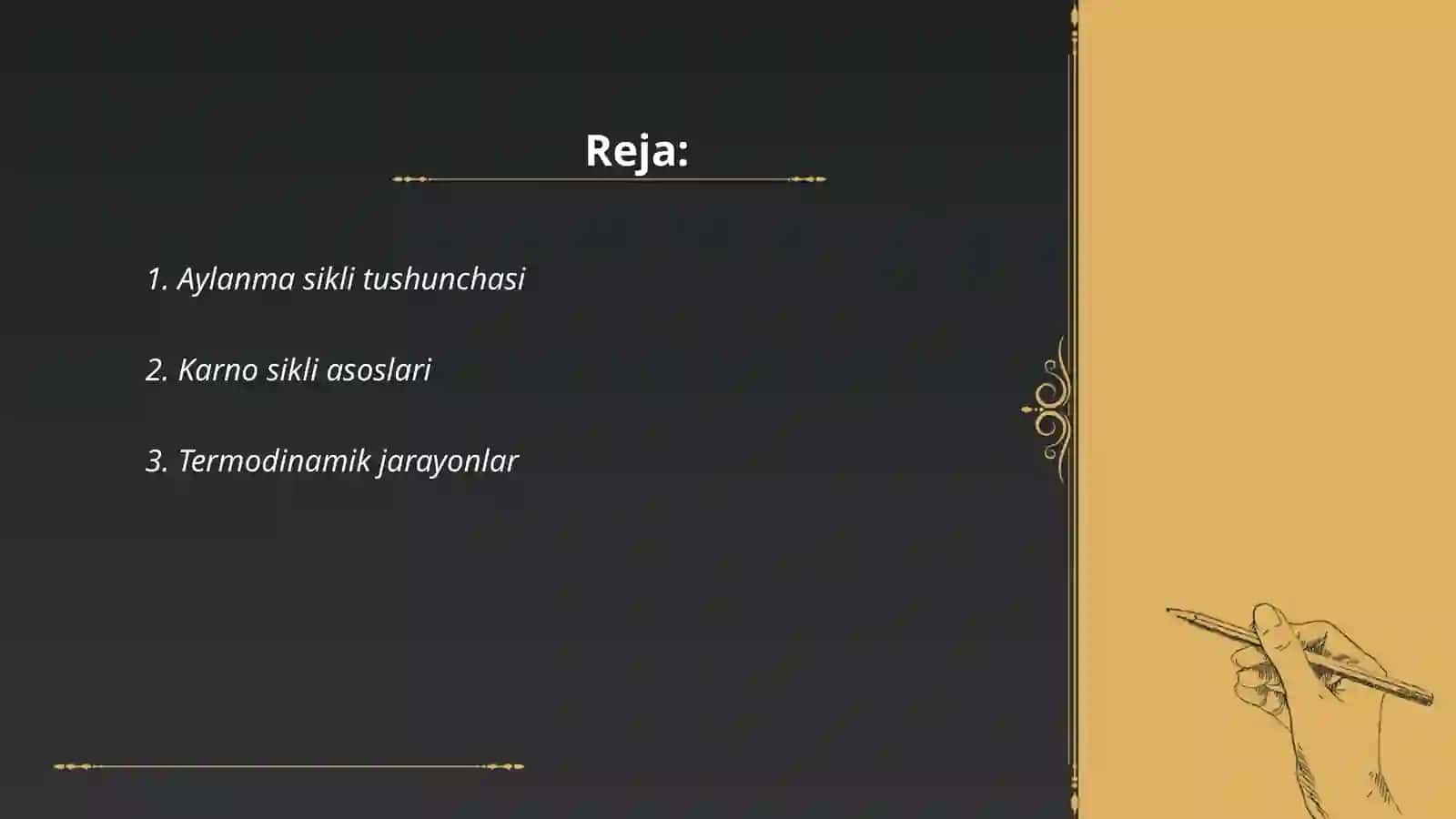 Aylanma va Karno sikli 2