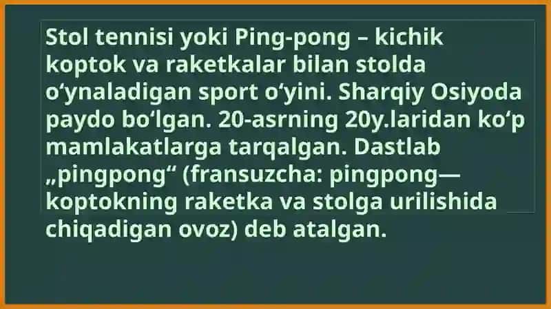 "Stol tennis" 2