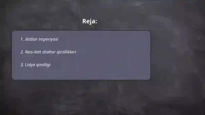 Qadimgi Kichik Osiyo davlatlari 2