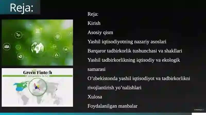 YASHIL IQTISODIYOTDA BARQAROR TADBIRKORLIK 2