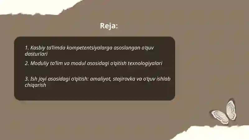 Kasbiy ta’lim mazmuni va texnologiyalari 2