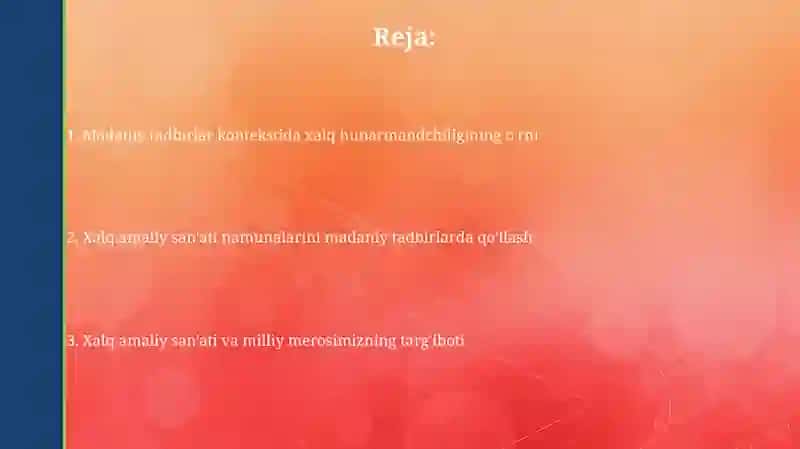 Madaniy tadbirlarda xalq ijodiyoti namunalaridan foydalanish 2