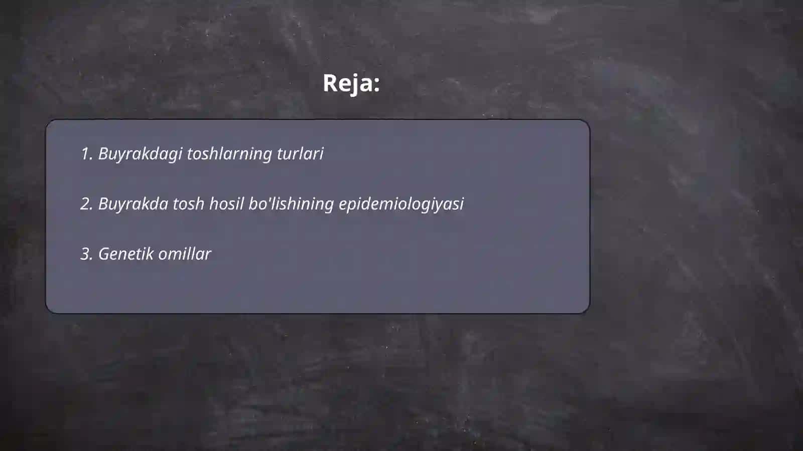 Buyrakda tosh hosil bo'lishi sabablari va mexanizmlari 2