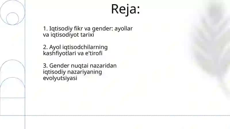 Iqtisodiy Tafakkur va Gender:Ayollar va Iqtisodiyot tarixi 2