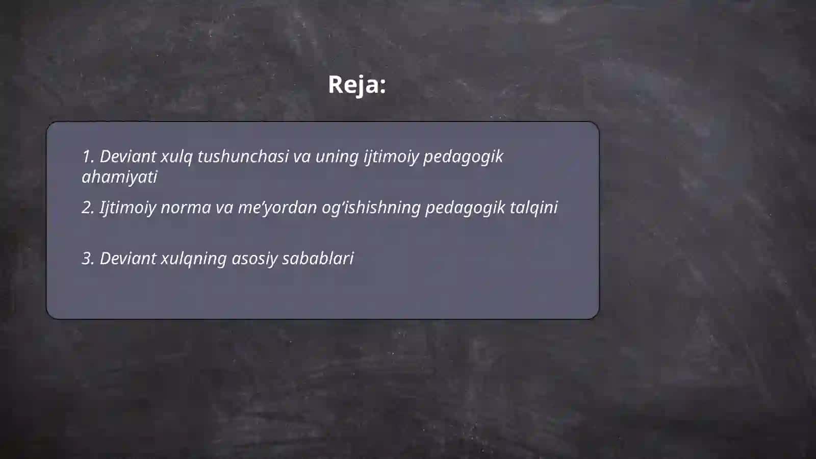 Ijtimoiy pedagogikada meyordan ogʻishish 2
