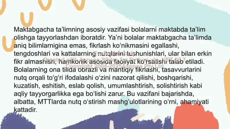 Nutq, o‘qish, yozish malakalarini shakllantirishning maktabga tayyorlashdagi ahamiyati 2